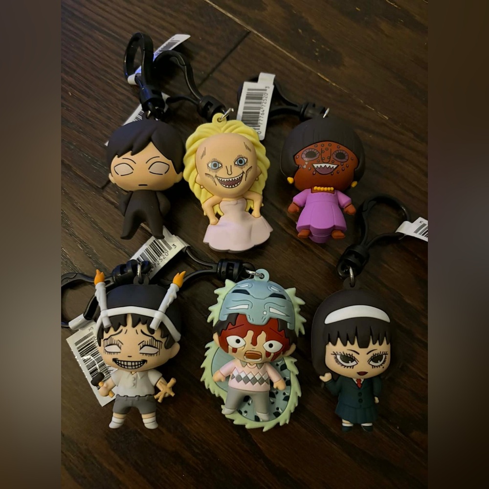 Monogram Junji Ito Bag Clips 3D Figural Tomie Mystery Anime Horror LOT OF 6✅